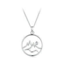 Load image into Gallery viewer, 925 Sterling Silver Necklace with Pavé Setting CZ 21*16mm Pendant
