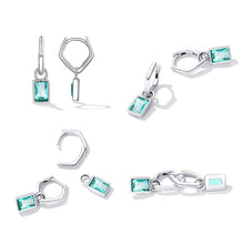 Load image into Gallery viewer, 925 Sterling Silver Earrings with Pavé Setting CZ
