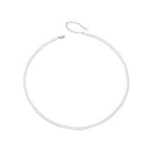 Load image into Gallery viewer, 925 Sterling Silver White Gold Plated Necklace with Quality Shell Pearl for Women
