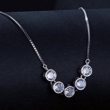 Load image into Gallery viewer, 925 Sterling Silver 4mm Moissanite Plated Platinum Necklace for Women

