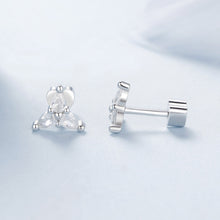 Load image into Gallery viewer, 925 Sterling Silver Earrings with Pavé Setting CZ
