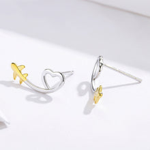 Load image into Gallery viewer, 925 Sterling Silver Earrings, 0.6cm, Plated Gold, Plated Platinum for Women
