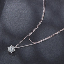 Load image into Gallery viewer, 925 Sterling Silver 0.06 Carat &amp; 0.20 Carat Moissanite Necklace with White Gold Plating for Women
