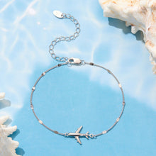 Load image into Gallery viewer, 925 Sterling Silver White Gold Plated 16+5cm Bracelet with CZ Pendant for Women

