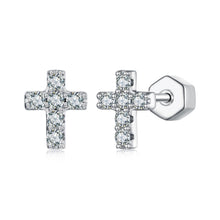 Load image into Gallery viewer, 925 Sterling Silver Moissanite Earring 0.7x0.6cm for Women
