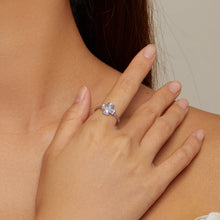 Load image into Gallery viewer, 925 Sterling Silver Moonstone Clover Ring for Women
