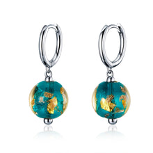 Load image into Gallery viewer, 925 Sterling Silver Earrings with Glass Bead for Women
