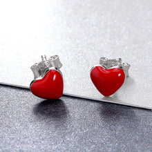 Load image into Gallery viewer, S925 Sterling Silver Plated Platinum Enamel Earrings
