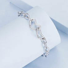 Load image into Gallery viewer, 925 Sterling Silver Plated White Gold 19.0 cm Bracelet
