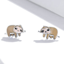Load image into Gallery viewer, 925 Sterling Silver Enamel Oxidized Earrings for Women, 0.7*1.2cm
