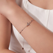 Load image into Gallery viewer, 925 Sterling Silver White Gold Plated 16+5cm Bracelet with CZ Pendant for Women
