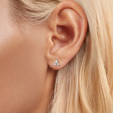 Load image into Gallery viewer, 925 Sterling Silver Earrings with Pavé Setting CZ
