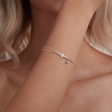 Load image into Gallery viewer, 925 Sterling Silver &amp; White Gold Plated Pave Setting CZ Bracelet 15+6cm
