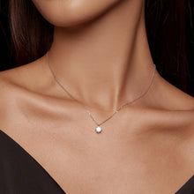 Load image into Gallery viewer, 925 Sterling Silver Plated Platinum Moissanite Necklace 39+5cm for Women
