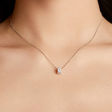 Load image into Gallery viewer, 925 Sterling Silver &amp; Moissanite Necklace, 40+5cm Length, White Gold Plated, Women's Jewelry
