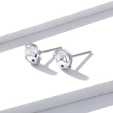 Load image into Gallery viewer, 925 Sterling Silver Earrings with Pavé Setting CZ, Size 0.6*0.7cm, for Women
