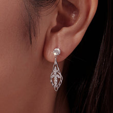 Load image into Gallery viewer, 925 Sterling Silver 0.50 Carat Moissanite Earrings with White Gold Plating for Women
