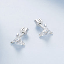 Load image into Gallery viewer, 925 Sterling Silver Earrings with Pavé Setting CZ

