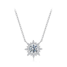 Load image into Gallery viewer, 925 Sterling Silver 0.5 Carat Moissanite Necklace in White Gold Plating for Women
