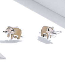 Load image into Gallery viewer, 925 Sterling Silver Enamel Oxidized Earrings for Women, 0.7*1.2cm
