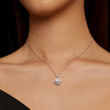Load image into Gallery viewer, 925 Sterling Silver Moissanite Necklace with Pavé Setting in Platinum, 450mm, for Women
