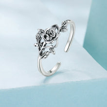 Load image into Gallery viewer, 925 Sterling Silver Oxidized Adjustable Ring for Women

