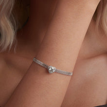 Load image into Gallery viewer, 925 Sterling Silver &amp; 1 Carat Moissanite &amp; CZ White Gold Plated Bracelet for Women
