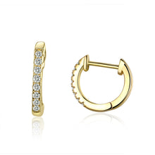 Load image into Gallery viewer, 925 Sterling Silver 1.3cm Pavé Set CZ Earrings
