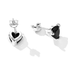 Load image into Gallery viewer, 925 Sterling Silver Oxidized CZ Earrings for Women
