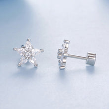 Load image into Gallery viewer, 925 Sterling Silver Earrings with Pavé CZ Setting
