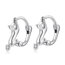 Load image into Gallery viewer, 925 Sterling Silver Plated Gold Earrings Size 1.8cm for Women
