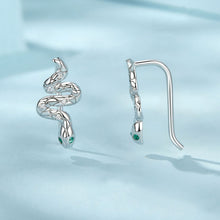 Load image into Gallery viewer, 925 Sterling Silver Earrings with Pavé Setting and White Gold Plating for Women
