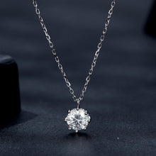 Load image into Gallery viewer, 925 Sterling Silver Plated Platinum Moissanite Necklace 39+5cm for Women
