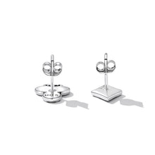 Load image into Gallery viewer, 925 Sterling Silver Oxidized Enamel Plum Blossom Earrings for Women - 1.2 x 1.0 cm
