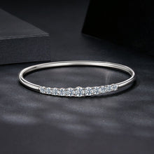 Load image into Gallery viewer, 925 Sterling Silver &amp; Moissanite White Gold Plated Bracelet with 0.5cm Moissanite for Women
