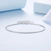 Load image into Gallery viewer, 925 Sterling Silver Plated White Gold Adjustable Bracelet for Women
