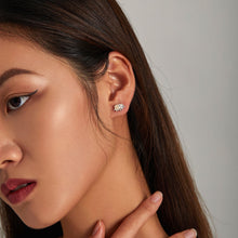 Load image into Gallery viewer, 925 Sterling Silver Enamel Oxidized Earrings for Women, 0.7*1.2cm
