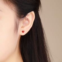 Load image into Gallery viewer, S925 Sterling Silver Plated Platinum Enamel Earrings
