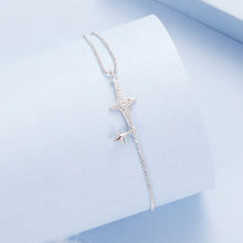 Load image into Gallery viewer, 925 Sterling Silver &amp; White Gold Plated Pave Setting CZ Bracelet 15+6cm
