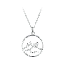 Load image into Gallery viewer, 925 Sterling Silver Necklace with Pavé Setting CZ 21*16mm Pendant

