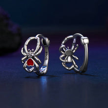 Load image into Gallery viewer, 925 Sterling Silver Earrings with Pavé Setting CZ and Enamel Process
