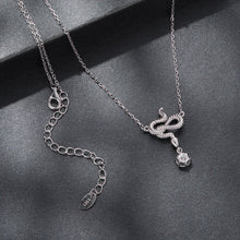 Load image into Gallery viewer, 925 Sterling Silver Moissanite 0.50 Carat Necklace with CZ Pavé Setting in White Gold, 40+5cm for Women
