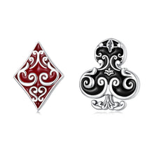 Load image into Gallery viewer, 925 Sterling Silver Oxidized Enamel Plum Blossom Earrings for Women - 1.2 x 1.0 cm
