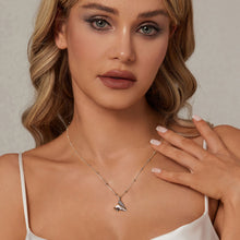 Load image into Gallery viewer, 925 Sterling Silver Necklace with Transparent Glass, 18x15mm Pendant for Women
