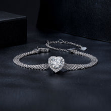 Load image into Gallery viewer, 925 Sterling Silver &amp; 1 Carat Moissanite &amp; CZ White Gold Plated Bracelet for Women
