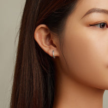 Load image into Gallery viewer, 925 Sterling Silver Stud Earrings with CZ in Pavé Setting
