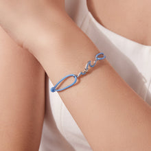 Load image into Gallery viewer, 925 Sterling Silver Adjustable White Gold Bracelet with CZ Pendants for Women
