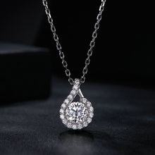 Load image into Gallery viewer, 925 Sterling Silver Moissanite Necklace with CZ, 400mm Length, 15x10mm Pendant for Women

