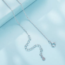 Load image into Gallery viewer, 925 Sterling Silver Necklace with CZ in Rose Gold and Platinum Finish, 400mm Chain Length for Women
