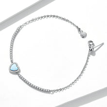 Load image into Gallery viewer, 925 Sterling Silver Adjustable Bracelet with Translucent Opal and CZ for Women
